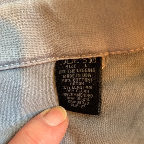 Joe’s Jeans Grey Monument Leggings Zip Ankle Sz L - Picture 3 of 8